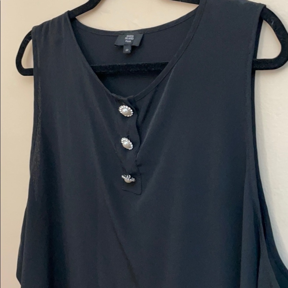 ASOS Curve River Island sleeveless top pearl 18 - Picture 4 of 9